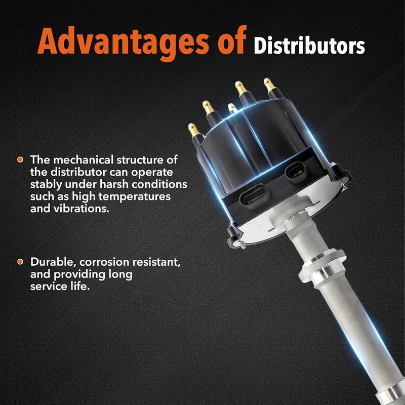 BasaltAuto Ignition Distributor 1103952 GM19 GM04 1987-1997 5.0L 5.7L 7.4L Big Block EFI TBI Compatible for Cadillac Chevy C/K Pickup Truck Van Camaro 305 350 454 Blazer - Image 4